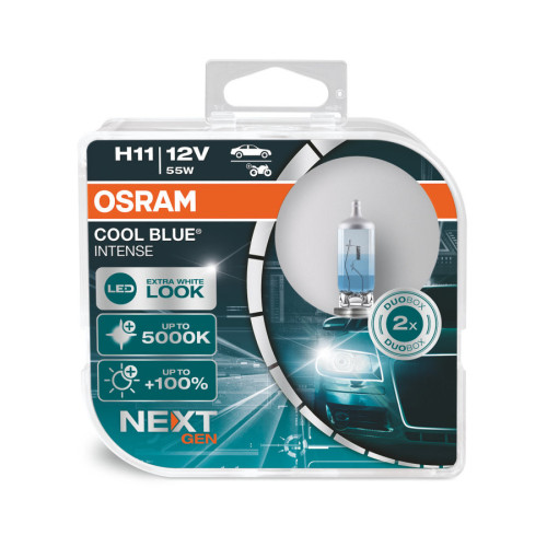Osram lemputės COOL BLUE H11 Intense +100% NEXT gen-OSRAM-Halogeninės lemputės