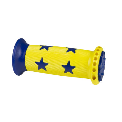 Vairo rankenos FORCE Star OEM vaikiškos guminės (geltona/mėlyna) 90mm-Vairo rankenos-Vairo