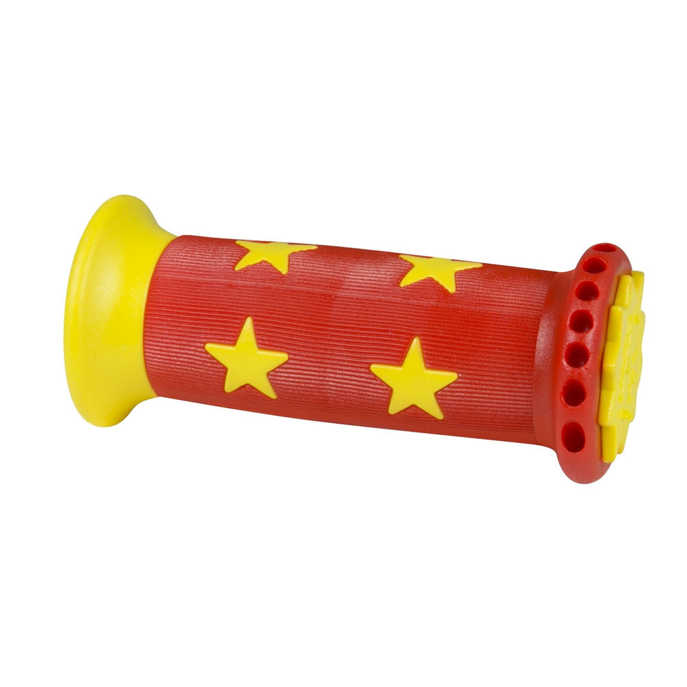 Vairo rankenos FORCE Star OEM vaikiškos guminės (raudona/geltona) 90mm-Vairo rankenos-Vairo