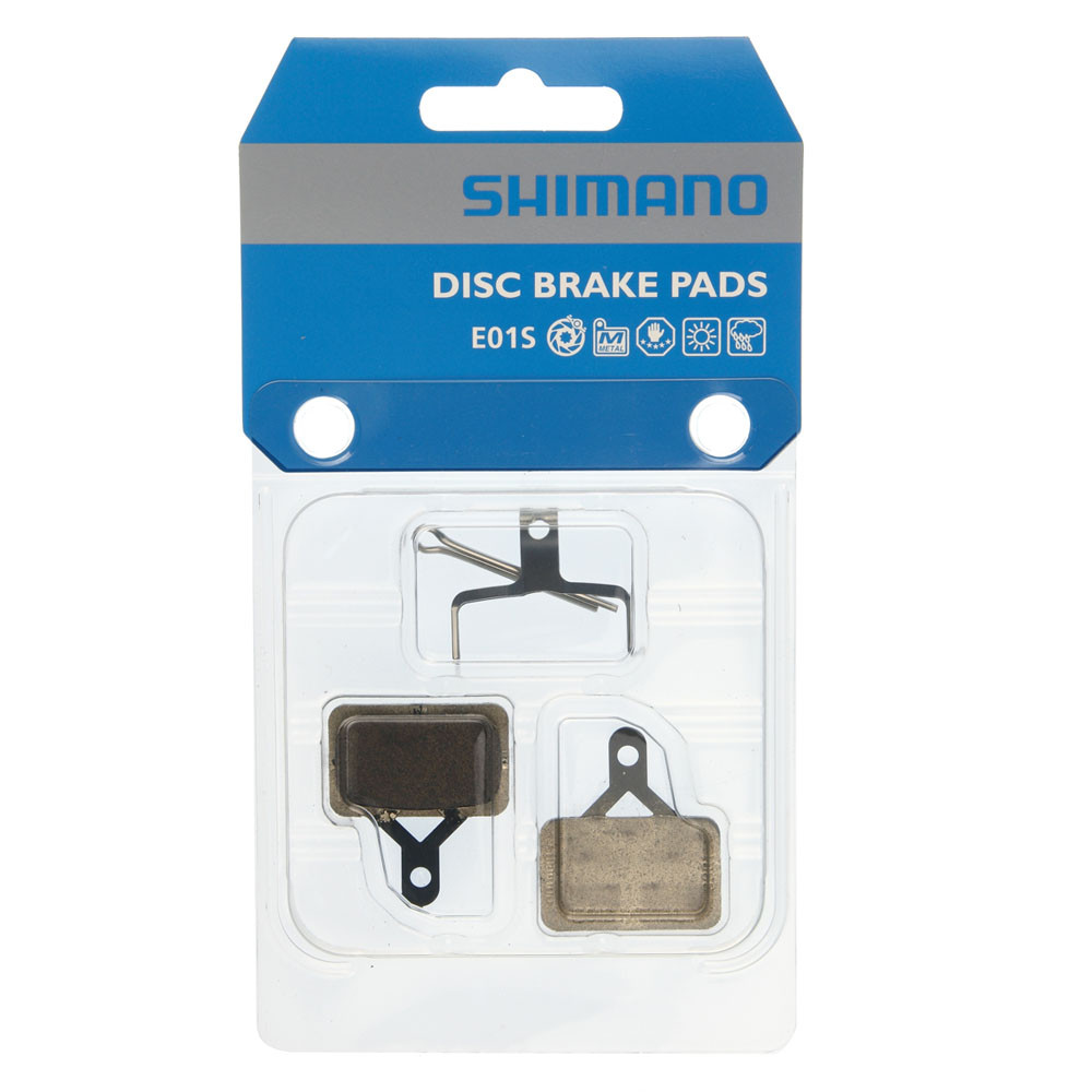 Stabdžių kaladėlės Shimano E01S su spyruokle-Stabdžių kaladėlės - Diskiniams-Stabdžių sistema