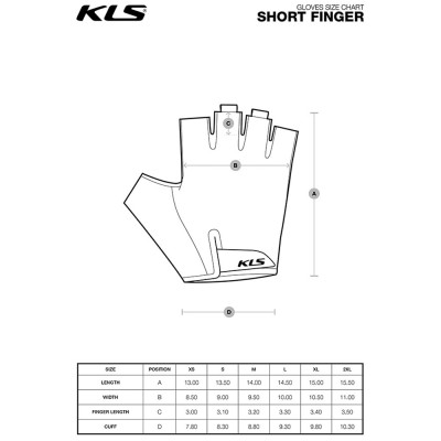 Pirštinės KLS Cutout short 022, L (juodos)-Vasarai-Pirštinės