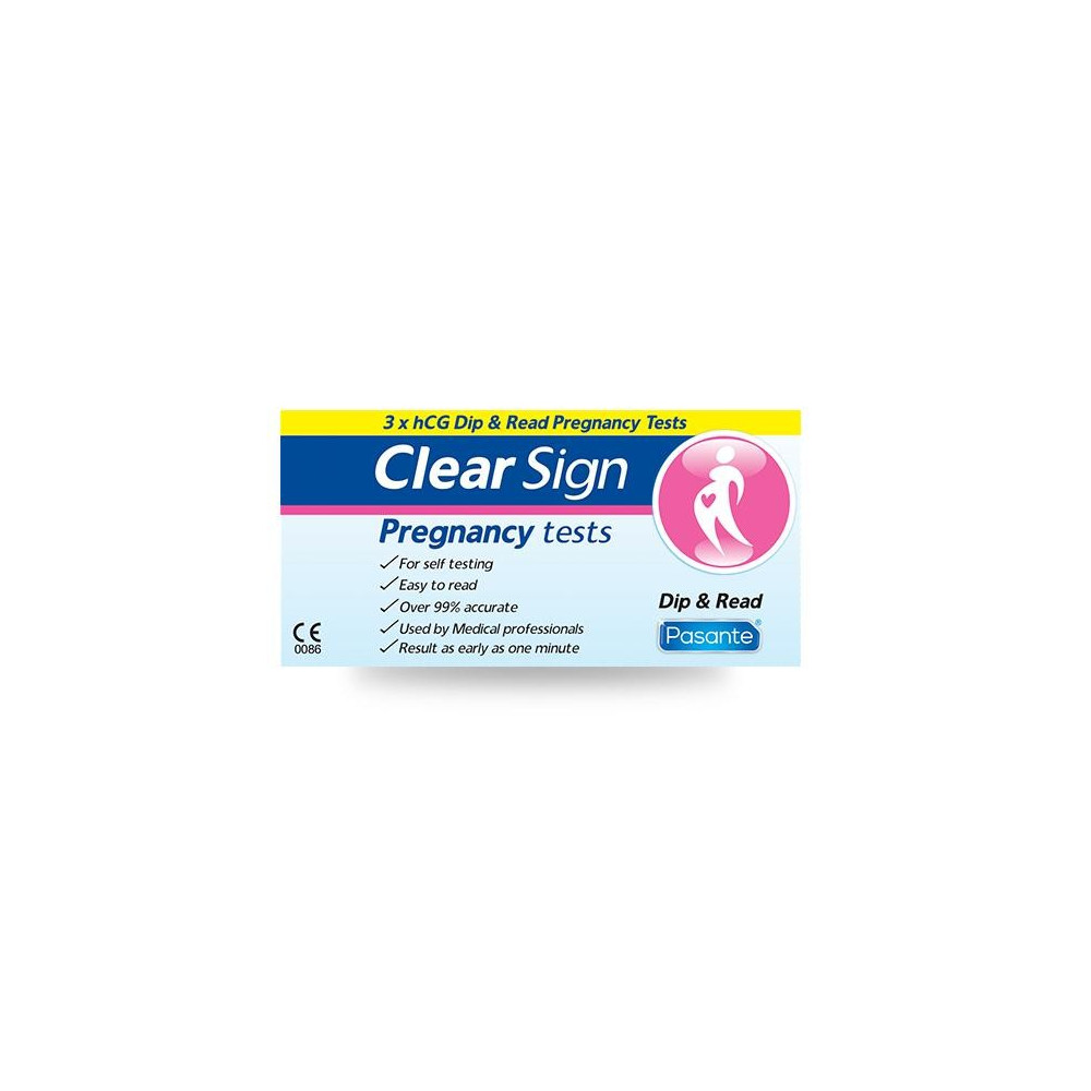 Nėštumo testas "Clear Sign Midstream" (3 vnt)-Intymi priežiūra-Higienos priemonės