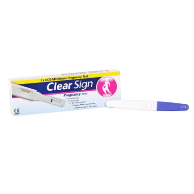 Nėštumo testas "Clear Sign Midstream" (1 vnt)-Intymi priežiūra-Higienos priemonės