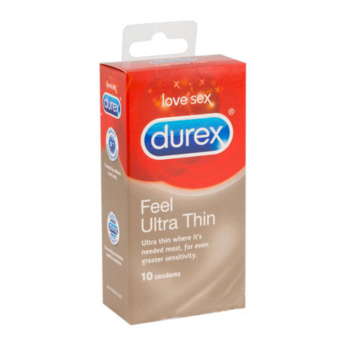 Durex Feel Ultra Thin prezervatyvai (10 vnt)-Prezervatyvai-SEKSO PREKĖS JAM IR JAI