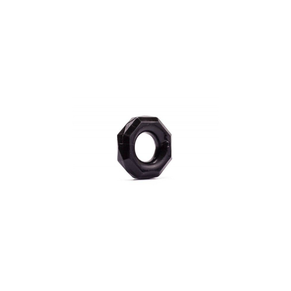 Power Plus penio žiedas Keturkampis (juodas)-Varpos žiedai, antgaliai-Sekso prekės vyrams