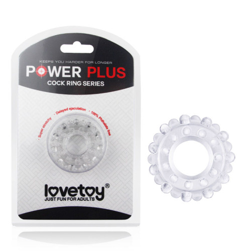 Power Plus penio žiedas Apvalainis (skaidrus)-Varpos žiedai, antgaliai-Sekso prekės vyrams