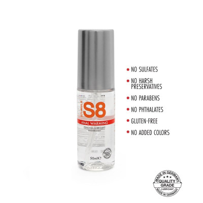 S8 šildantis analinis lubrikantas (50 ml)-Analiniai lubrikantai-Lubrikantai, afrodiziakai ir