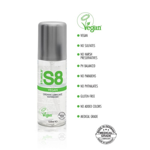 S8 Vegan vandens pagrindo lubrikantas (125 ml)-Vaginaliniai lubrikantai-Lubrikantai
