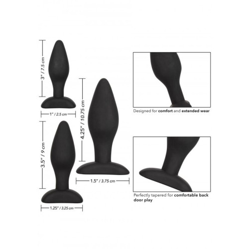 Analinių kaiščių rinkinys IEVA (juoda)-Analiniai kaiščiai ir falai-Analinio sekso prekės