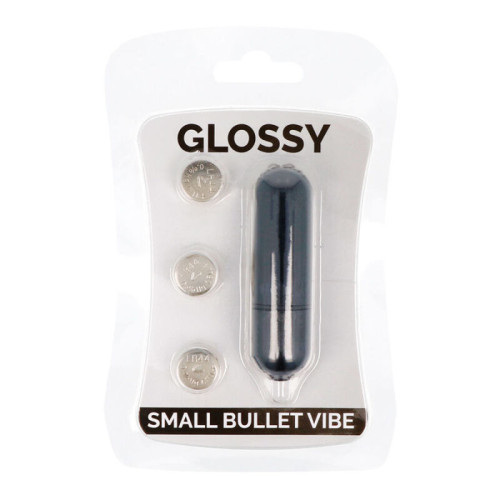 Glossy mini vibratorius (juodas)-Mini vibratoriai-Vibratoriai