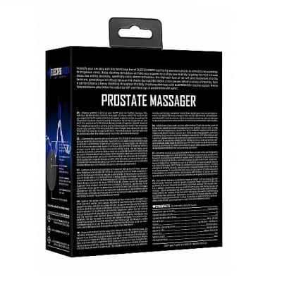 Shots Electro Shock prostatos masažuoklis (juoda)-Analiniai kaiščiai ir falai-Analinio sekso