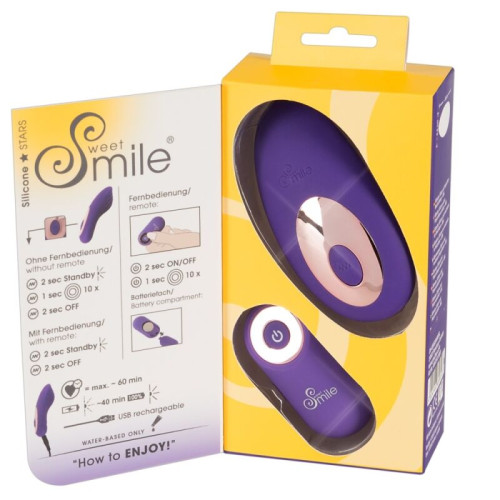 Sweet Smile Happy Panty vibratorius (violetinė)-Klitoriniai vibratoriai-Vibratoriai