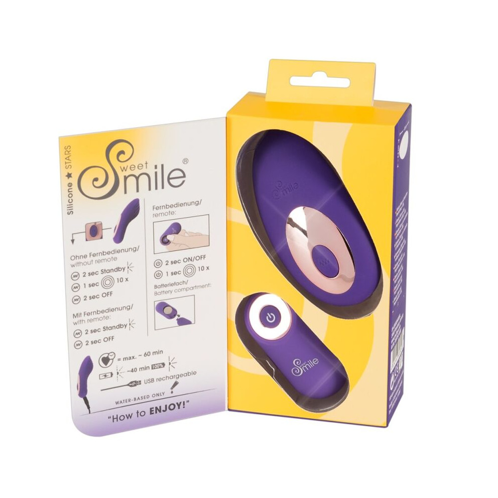 Sweet Smile Happy Panty vibratorius (violetinė)-Klitoriniai vibratoriai-Vibratoriai