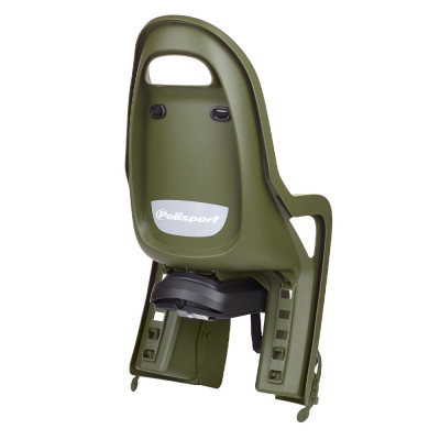 Dviračio kėdutė Polisport Groovy RS+ ant rėmo, su miego funkcija, 22kg (žalia/kreminė)-Kėdutės