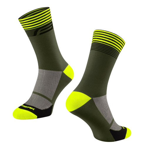 Kojinės FORCE STREAK (žalia/fluorescencinė) L-XL 42-46-Kojinės-Priedai