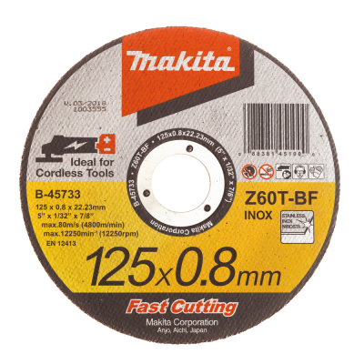 Pjovimo diskas MAKITA 125x22,23x0,8mm Z60T-BF-Abrazyviniai metalo pjovimo diskai-Medžio ir