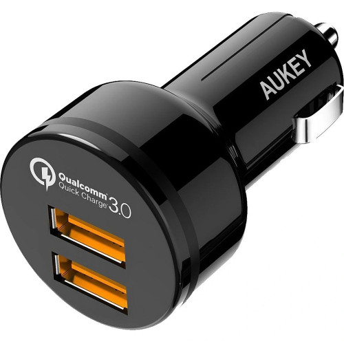Automobilinis kroviklis Aukey Car Charger 1.2-Port (USB type A) with Quick charge 3.0 CCT8