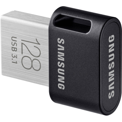 USB atmintinė Samsung FIT Plus MUF-128AB/APC 128 GB, USB 3.1, Black/Silver-USB raktai-Išorinės