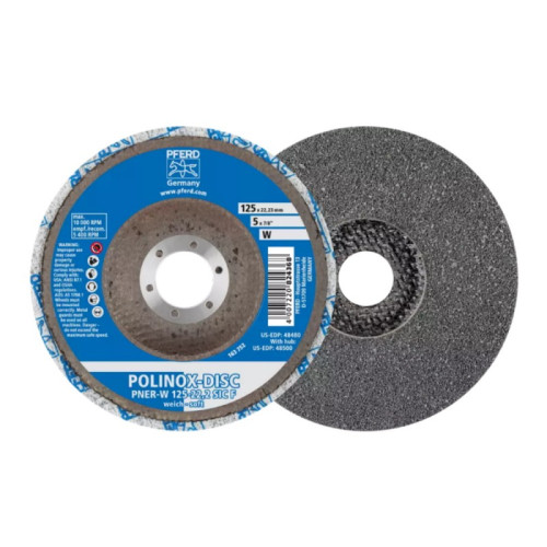 Minkštas poliravimo diskas PFERD 125x22,23 mm-Poliravimo priemonės-Priedai įrankiams