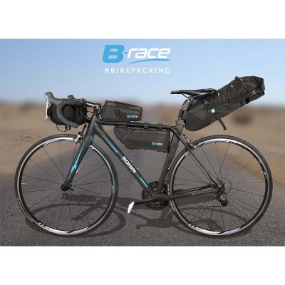 Dviračio krepšys B-Race Bikepacking ant balnelio stovo, 10l-Krepšiai po balneliu-Krepšiai