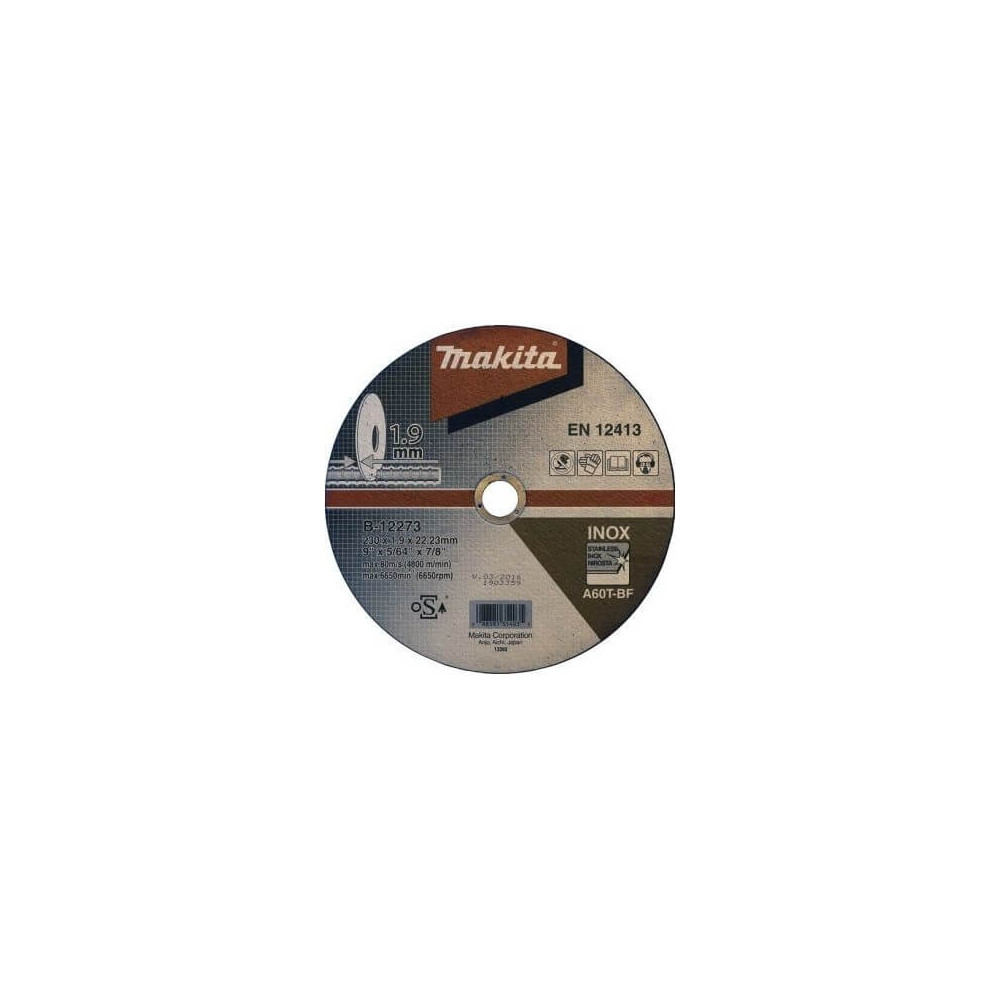 Pjovimo diskas metalui 230x1,9 mm RST MAKITA-Abrazyviniai metalo pjovimo diskai-Medžio ir