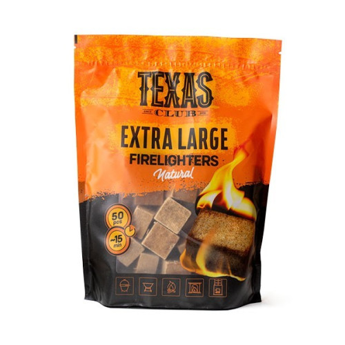 Ekologiški ugnies įdegtukai Texas Club XXL-Kepsninės ir priedai-Laisvalaikio prekės