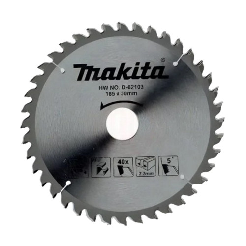 Pjovimo diskas aliuminiui MAKITA 185x30x2,2mm T40 5°-Metalo pjovimo diskai-Pjovimo diskai
