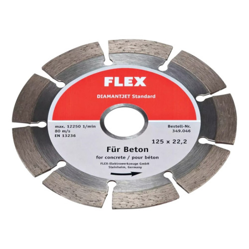 Deimantinis diskas betonui FLEX 125x22,2mm-Deimantiniai diskai-Pjovimo diskai