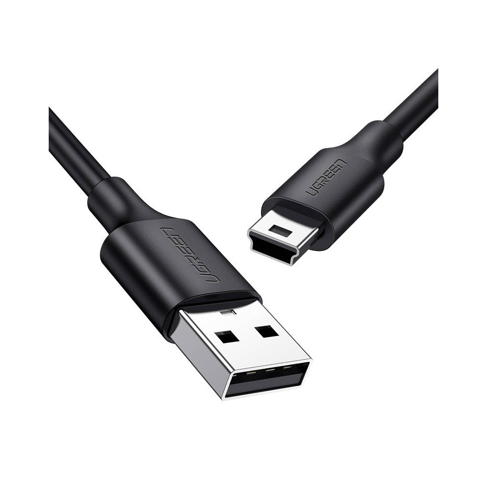 USB to Mini USB Cable UGREEN US132, 0.5m (black)-Laidai ir adapteriai-Baterijos, laidai ir
