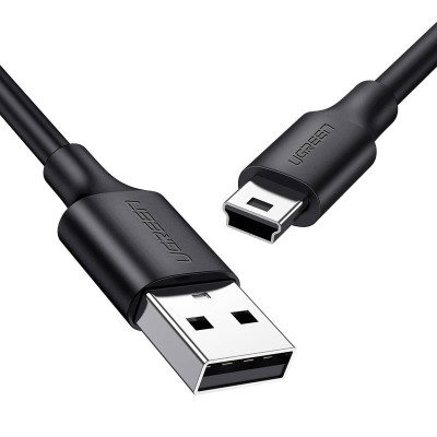 USB to Mini USB Cable UGREEN US132, 0.5m (black)-Laidai ir adapteriai-Baterijos, laidai ir