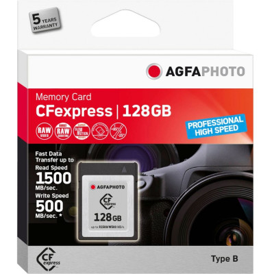 AgfaPhoto CFexpress 128GB Professional High Speed-CFexpress kortelės-Skaitmeninės laikmenos