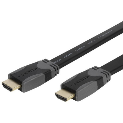 Vivanco cable HDMI-HDMI 5m flat (42105)-Laidai ir adapteriai-Baterijos, laidai ir ilgikliai