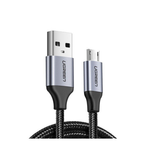 UGREEN micro USB Cable QC 3.0 2.4A 0.5m (Black)-Laidai ir adapteriai-Baterijos, laidai ir