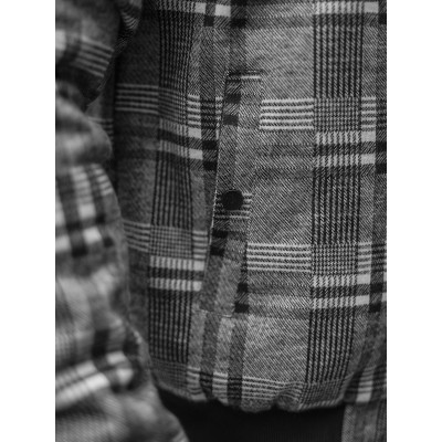 Tamsiai pilka marškinių tipo vyriška striukė su gobtuvu Rori-Rudeninės / Pavasarinės-Vyriškos