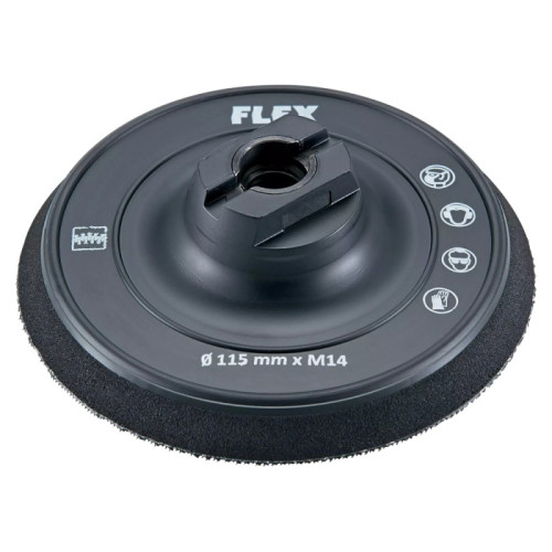 Velcro padas FLEX BP-M RE 115mm M14-Šlifavimo padai ir laikikliai-Abrazyvai