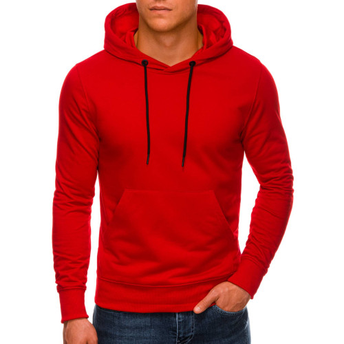 Raudonos spalvos džemperis Sim-Džemperiai su gobtuvu-Vyriški džemperiai| Džemperiai