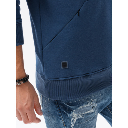 Tamsiai mėlynas vyriškas džemperis Inor-Džemperiai be gobtuvo-Vyriški džemperiai| Džemperiai