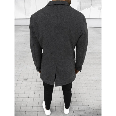 Elegantiškas tamsiai pilkas vyriškas paltas Sugal-Paltai-Vyriškos Striukės ir Paltai