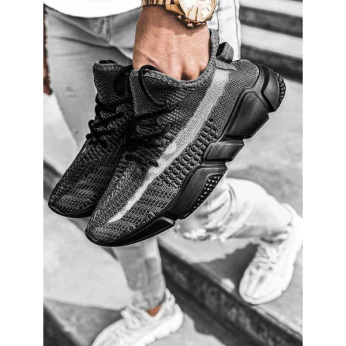 Akcija: Vyriški tamsiai pilkos spalvos laisvalaikio batai Del-Avalynė-Akcija