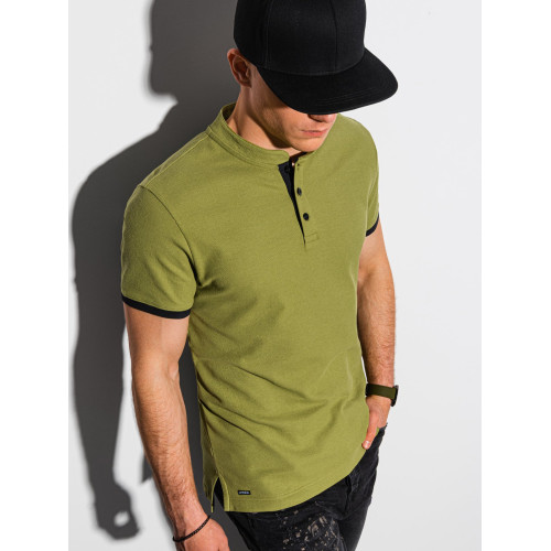 Akcija: Žalios spalvos vyriški polo marškinėliai Soleto-Marškinėliai-Akcija