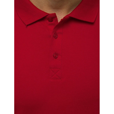 Vyriški raudoni polo marškinėliai Vytis-Vyriški marškinėliai su spauda-Užrašai vyrams