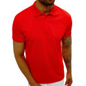 Vyriški raudoni polo marškinėliai Casual-POLO marškinėliai-Marškinėliai