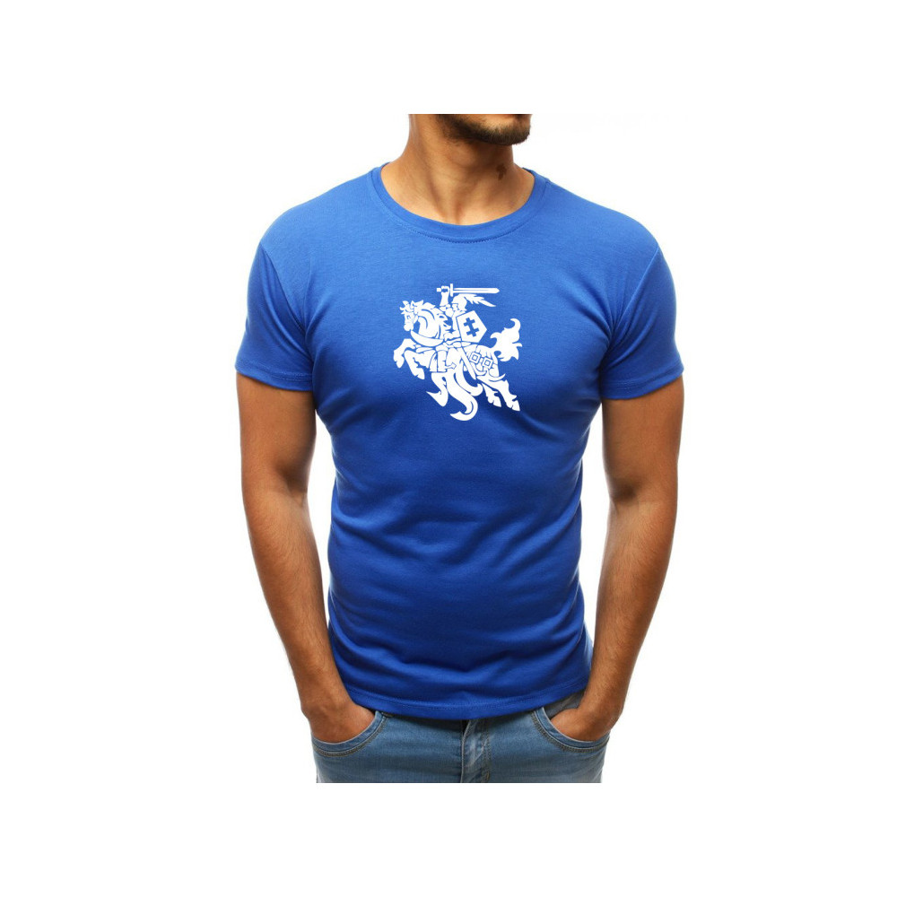 Šviesiai mėlyni vyriški marškinėliai VYTIS-Vyriški marškinėliai su spauda-Užrašai vyrams