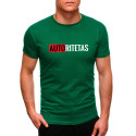 Žali vyriški marškinėliai Autoritetas-Vyriški marškinėliai su spauda-Užrašai vyrams