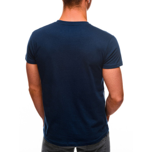 Tamsiai mėlyni vyriški marškinėliai Just do nothing-Vyriški marškinėliai su spauda-Užrašai