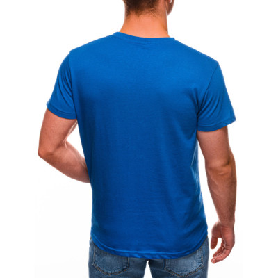 Mėlyni vyriški marškinėliai Just do nothing-Vyriški marškinėliai su spauda-Užrašai vyrams