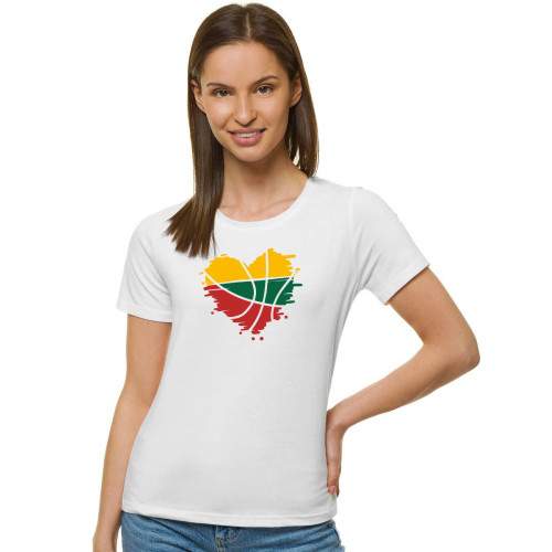 Moteriški balti marškinėliai LTU-Marškinėliai su spauda-Užrašai moterims