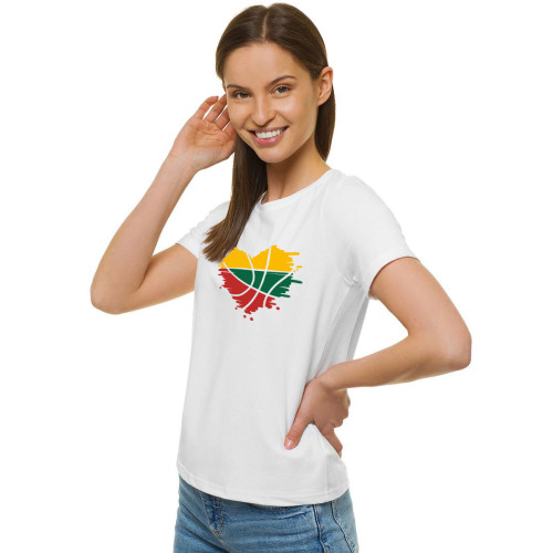Moteriški balti marškinėliai LTU-Marškinėliai su spauda-Užrašai moterims