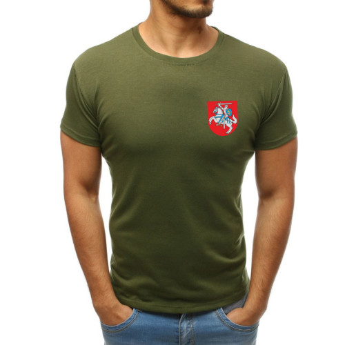 Chaki vyriški marškinėliai Herbas-Vyriški marškinėliai su spauda-Užrašai vyrams