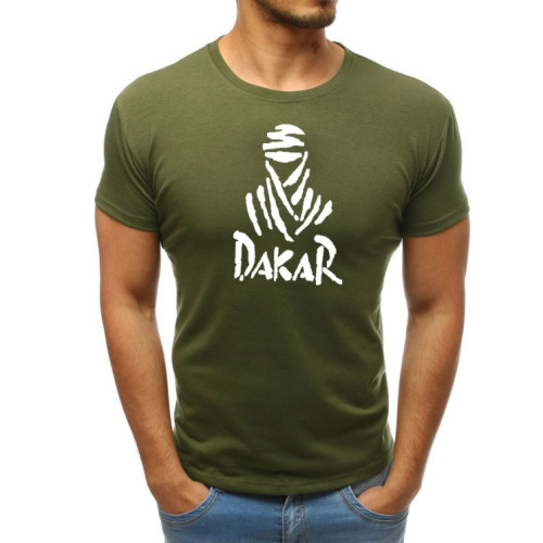 Chaki vyriški marškinėliai Dakar-Vyriški marškinėliai su spauda-Užrašai vyrams